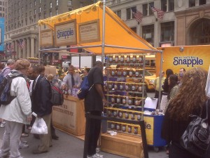 Snapple stand at Penn Station