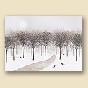 snow-covered-trees-card Beautiful scene of a line of snow covered trees