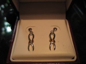 charity ribbon earrings