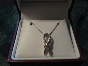 charity ribbon necklace