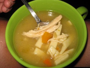 chicken chunks in soup