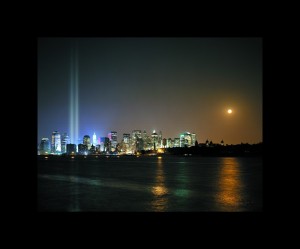 twin tower lights 911 tribute