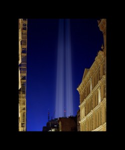 world trade center lights tribute 911
