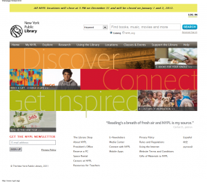 library home page