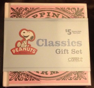kohl's peanuts classic gift set for $5